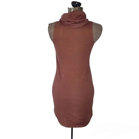 American Apparel mauve bodycon sleeveless cowl neck dress size small - Picture 6 of 8